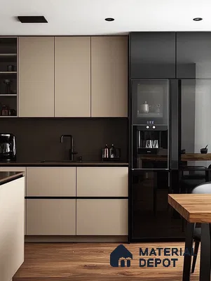 Sophisticated Minimalist Kitchen: A Blend of Warmth and Modernity | Material Depot