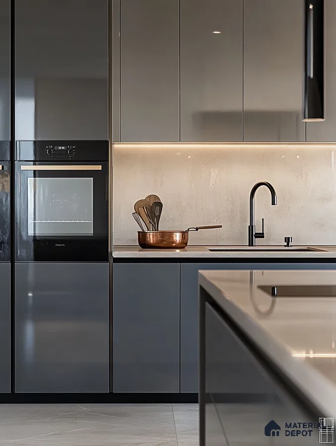 Sophisticated Modern Kitchen with Copper Accents | Material Depot