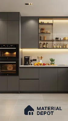 Sophisticated Monochrome Kitchen: Chic Simplicity with State-of-the-Art Features | Material Depot