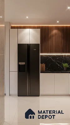 Sophisticated Simplicity: Chic Kitchen with Marble Highlights | Material Depot