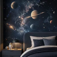 Space design wallpaper in Bedroom available at Material Depot