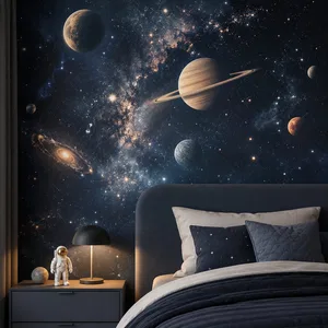 Space design wallpaper in Bedroom available at Material Depot