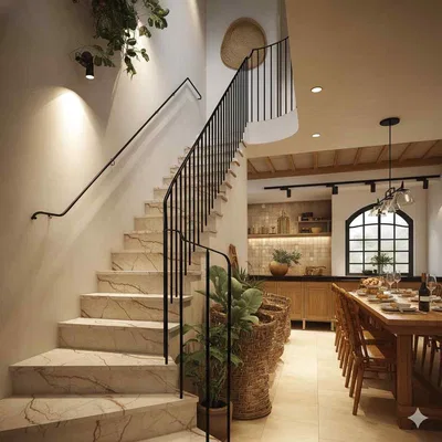 Closeup application image of Step/Staircase Tiles
