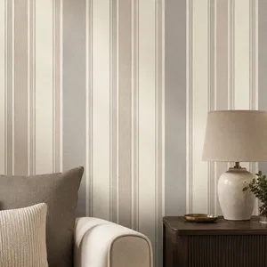 Stripes Wallpaper on Bedroom Wall