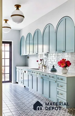 Stylish Kitchen With Subway Tile Backsplash | Material Depot