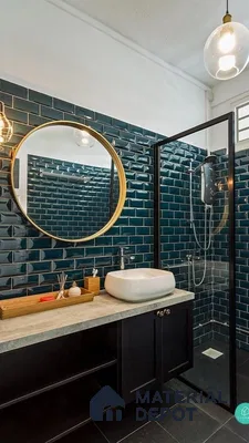 Stylish Modern Bathroom with Bold Color Accents | Material Depot