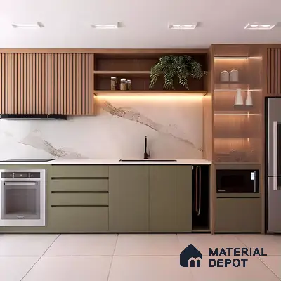 Stylish Modern Kitchen with Natural Accents | Material Depot