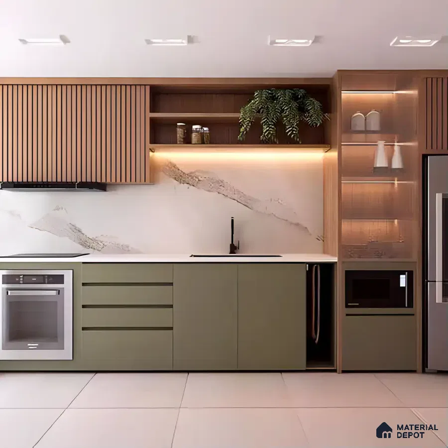 Stylish Modern Kitchen with Natural Accents | Material Depot