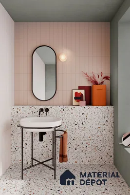 Stylish Vanity Corner with Oval Mirror | Material Depot