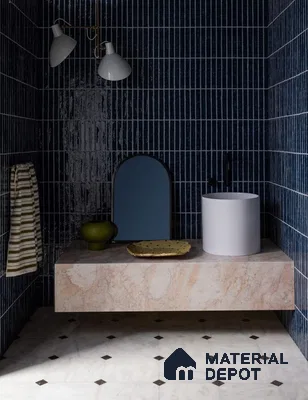 Stylishly Dark Bathroom Sanctuary | Material Depot
