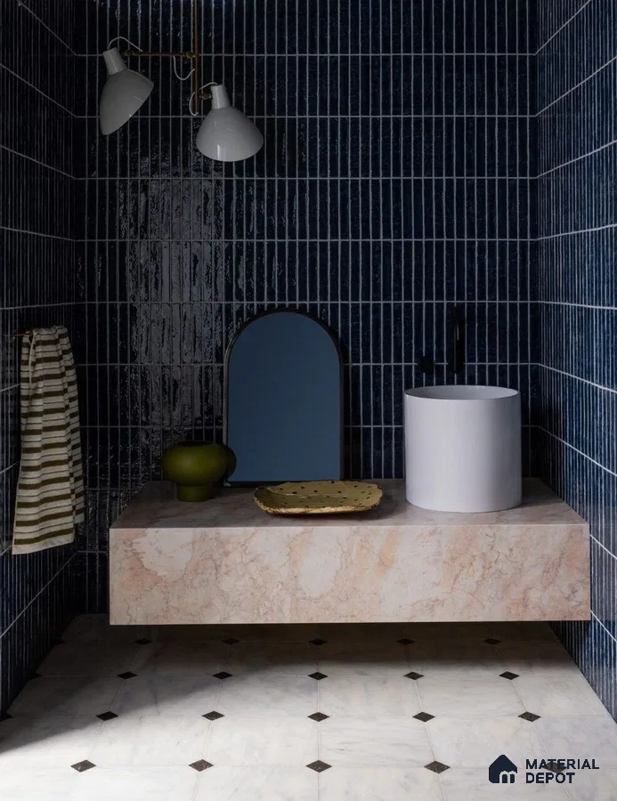 Stylishly Dark Bathroom Sanctuary | Material Depot