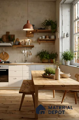 Sunlit Urban Kitchen Oasis | Material Depot