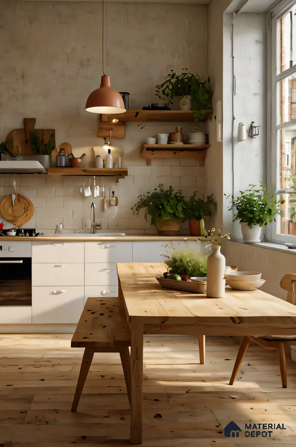 Sunlit Urban Kitchen Oasis | Material Depot