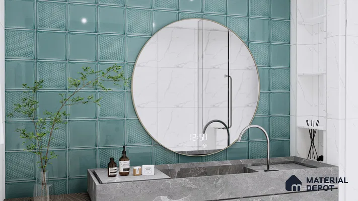 Stone Look Floor Tile TL 09422 D | Matte Finish 20 x 20 inch Vitrified Tile - 12 mm | Suitable For Kitchen, Bathroom, Bedroom & Office | Pattern Alignment May Vary | 2-3 mm Spacer is Mandatory