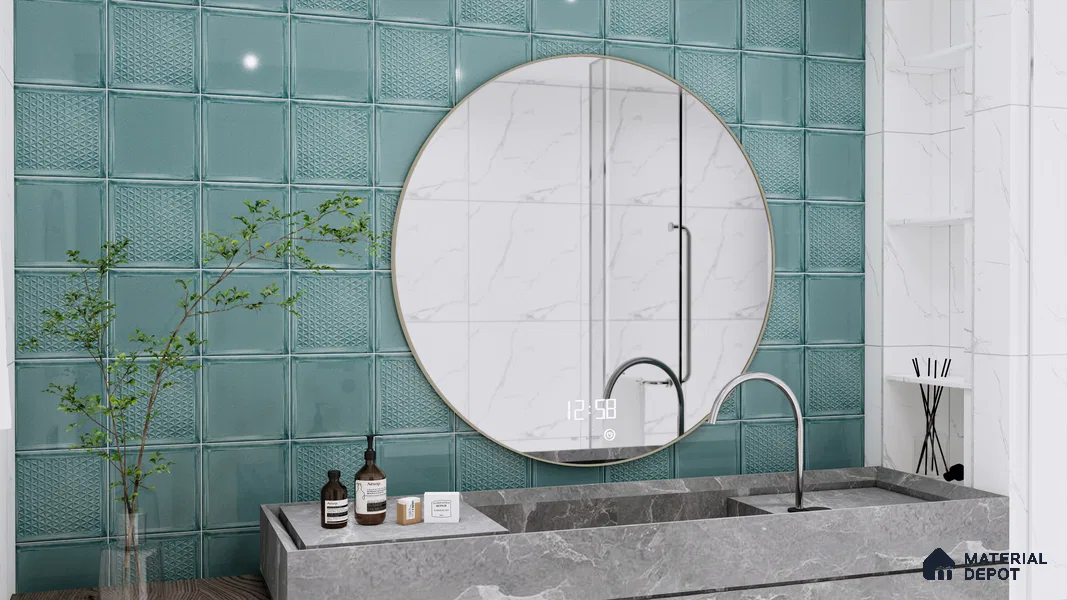 Stone Look Floor Tile TL 09422 D | Matte Finish 20 x 20 inch Vitrified Tile - 12 mm | Suitable For Kitchen, Bathroom, Bedroom & Office | Pattern Alignment May Vary | 2-3 mm Spacer is Mandatory