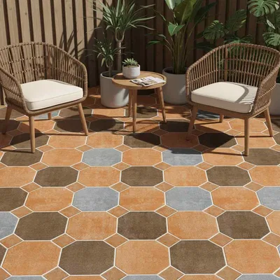 Closeup application image of Terrace Tiles