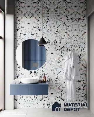 Terrazzo Charm: Contemporary Minimalist Bathroom | Material Depot