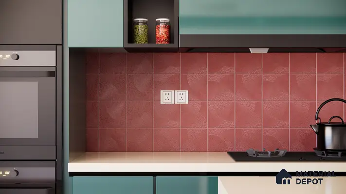 Punch Wall & Floor Tile TL 05633 E Tones Circlet Grape 1 ft x 1 ft Ceramic Glossy Finish - 9 mm | Suitable for Living Room, Bedroom, Kitchen, Bathroom