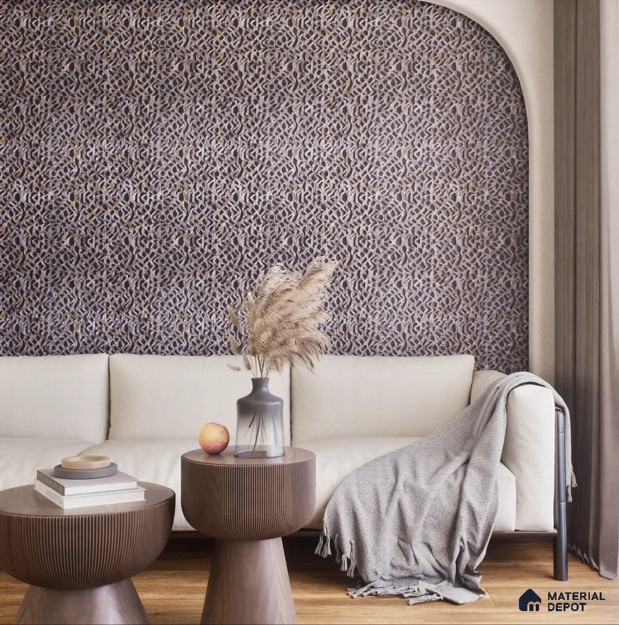 Textured Wall panels with Modern Furniture | Material Depot