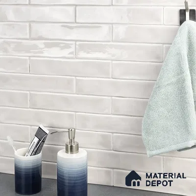 Timeless Contrast White Textured Walls with Sleek Black Countertop | Material Depot