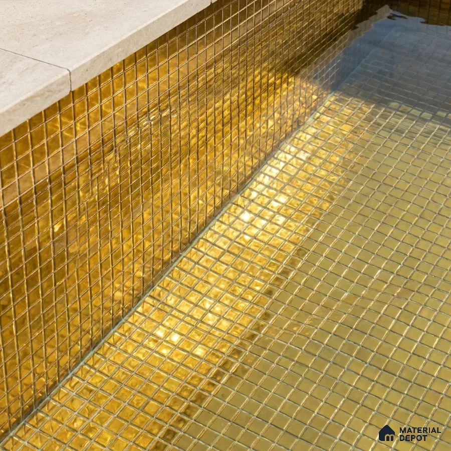 Gold Glass Mosaic Swimming Pool Wall and Floor Tile