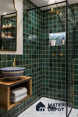 Tranquil Green Retreat Bathroom | Material Depot