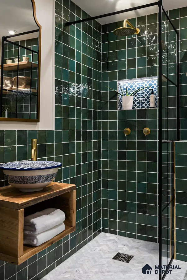 Tranquil Green Retreat Bathroom | Material Depot