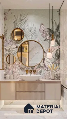 Tropical Elegance: A Butterfly-Themed Bathroom Oasis | Material Depot