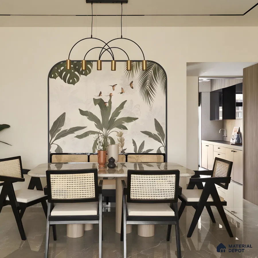 Tropical Elegance In A Modern Dining Room | Material Depot
