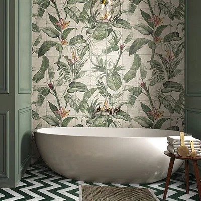 Closeup application image of Tropical & Florals Tiles