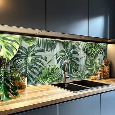 Closeup application image of Tropical & Florals Tiles