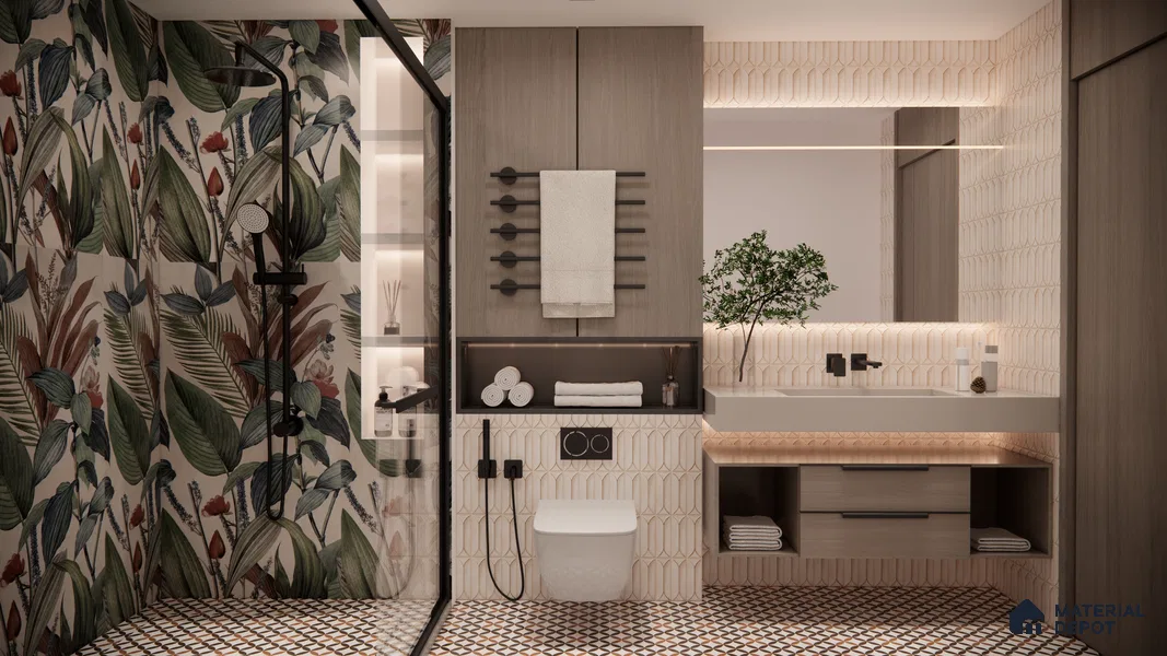Faux Subway Wall Tile TL 04688 B Capsule Solara Carpaccio White 2 ft x 1 ft Ceramic Glossy Finish - 9 mm | Suitable For Kitchen, Bathroom Walls and Backsplashes | Please Expect a Slight Variation of Pattern