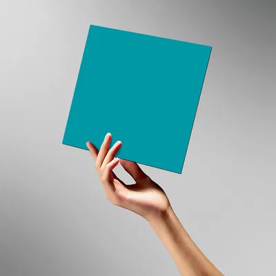 Product Mockup of Laminate showing in Turquoise Blue Color