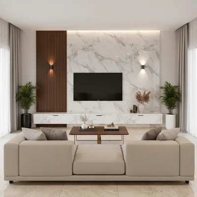 Inspiration image of Marble Laminates TV Unit