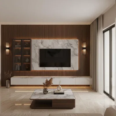 Closeup application image of TV Unit Panels