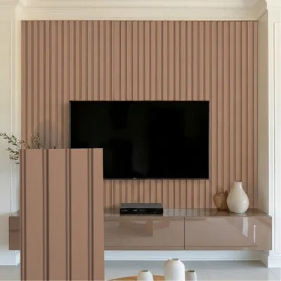 Closeup application image of TV Unit made with Solid Colour Louvers