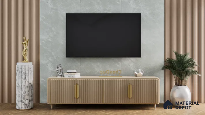 LM 01201 Iceland Grey 8 ft x 4 ft Texture Finish Laminates - 1 mm  | Suitable for TV Unit, Wardrobe, Kitchen Cabinets