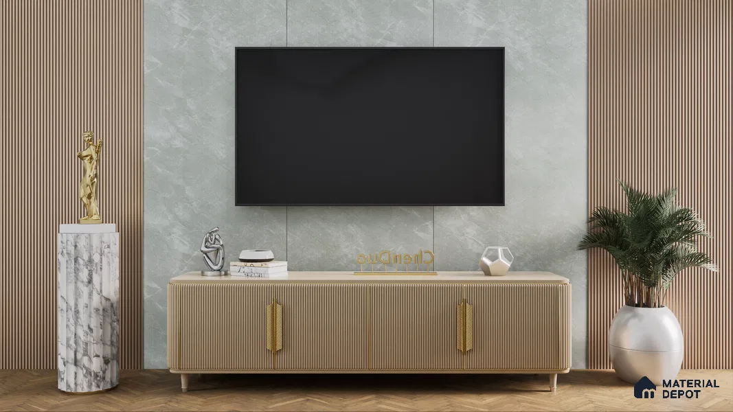 LM 01201 Iceland Grey 8 ft x 4 ft Texture Finish Laminates - 1 mm | Suitable for TV Unit, Wardrobe, Kitchen Cabinets