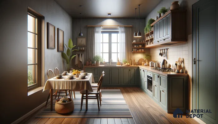 Twilight Reverie in a Chic Kitchen Blending Traditional and Classic | Material Depot