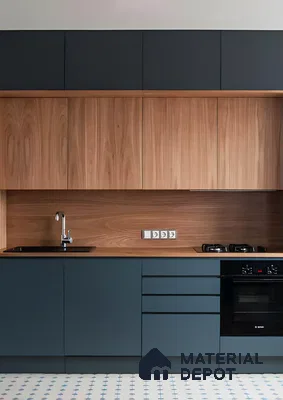 Grey & Wood Kitchen Unit Elegance