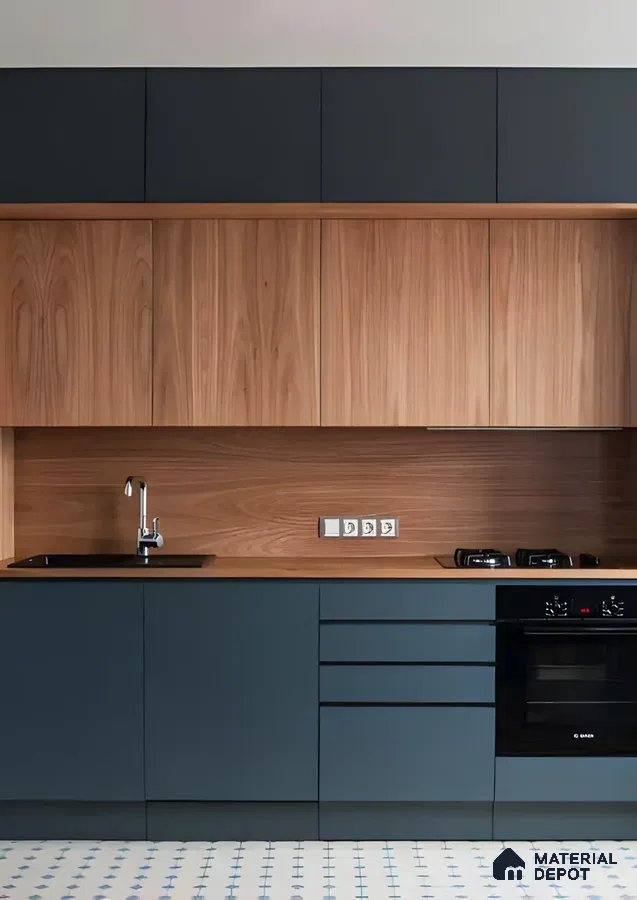 Grey & Wood Kitchen Unit Elegance
