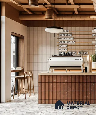 Urban Brew: Modern Café Elegance | Material Depot
