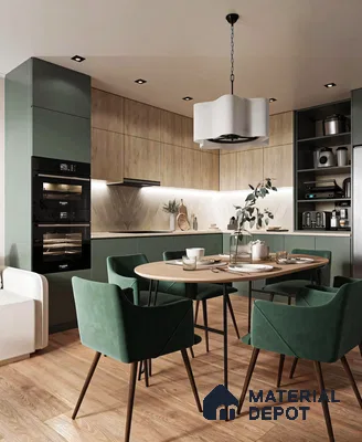 Urban Oasis: Green Accents in a Stylish Apartment Setting | Material Depot