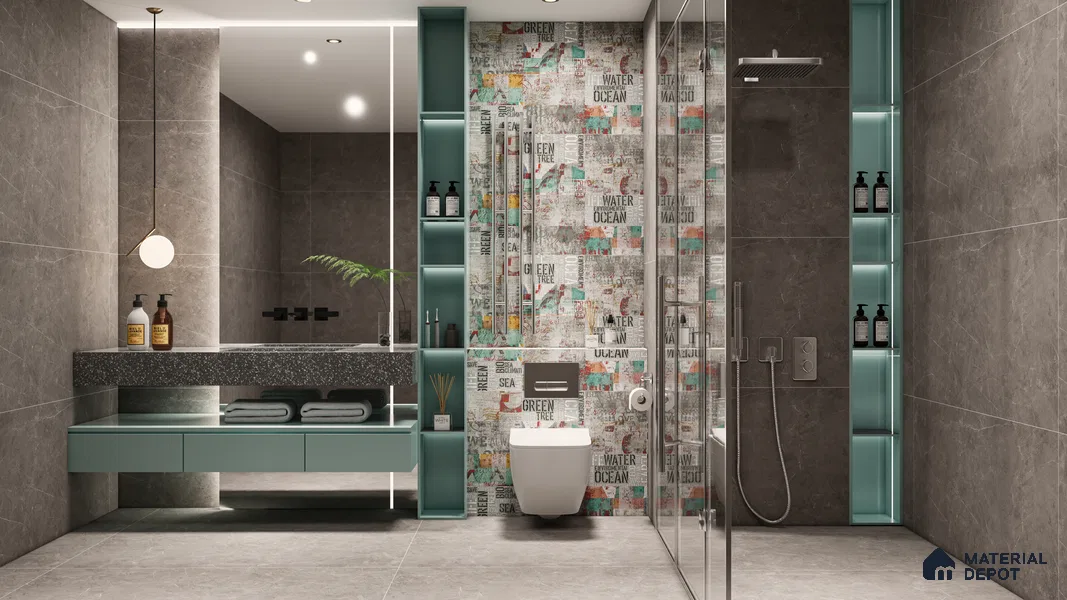 Highlighter Wall Tile TL 05739 Vitara Urban Heritage 4 ft x 2 ft Vitrified Matte Finish - 9 mm | Suitable For Bathroom, Accent/Feature Wall, Dining Area