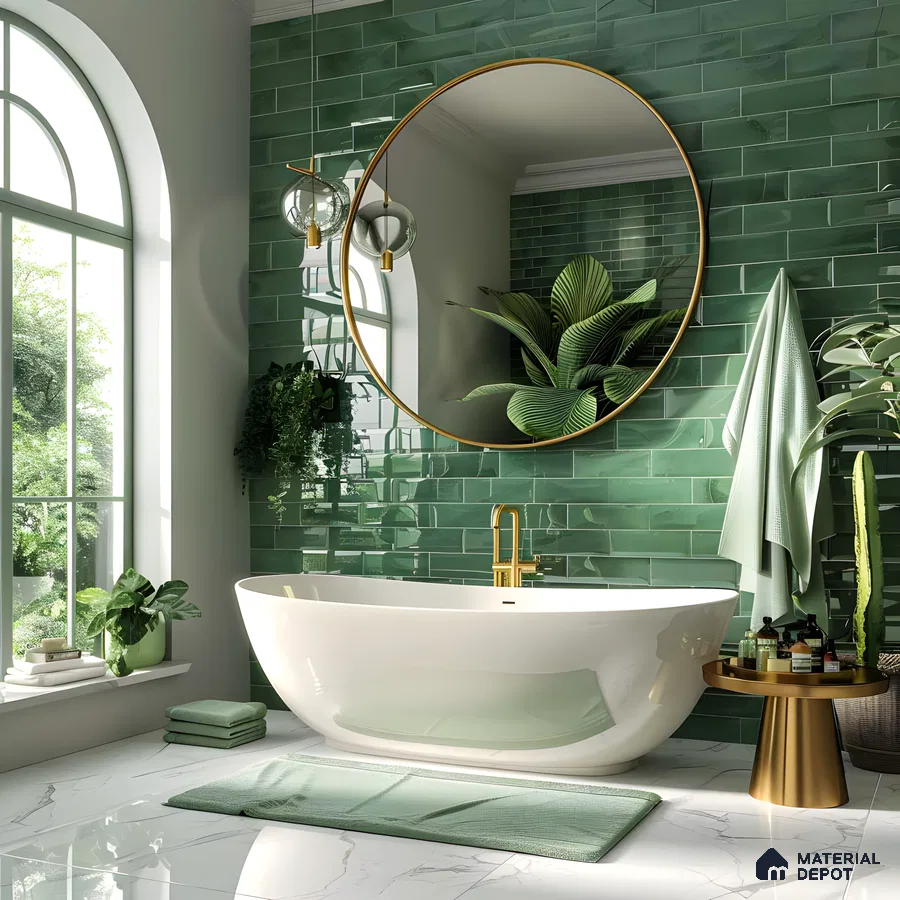 Verdant Retreat: A Lush Bathroom Oasis | Material Depot