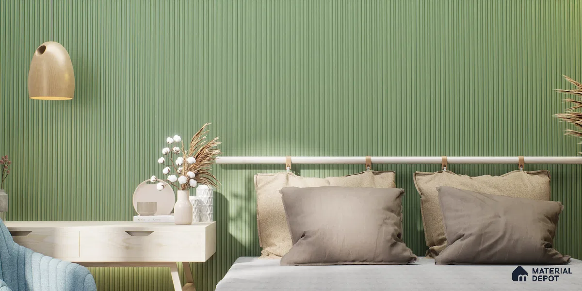 Smoke Grey Plain Colour Look PN 00518 9.5 ft x 4.8 inch Charcoal Panel - 12 mm | Suitable for Feature Wall, Living Room & Bedroom | Width is Subjected to 5% Variation