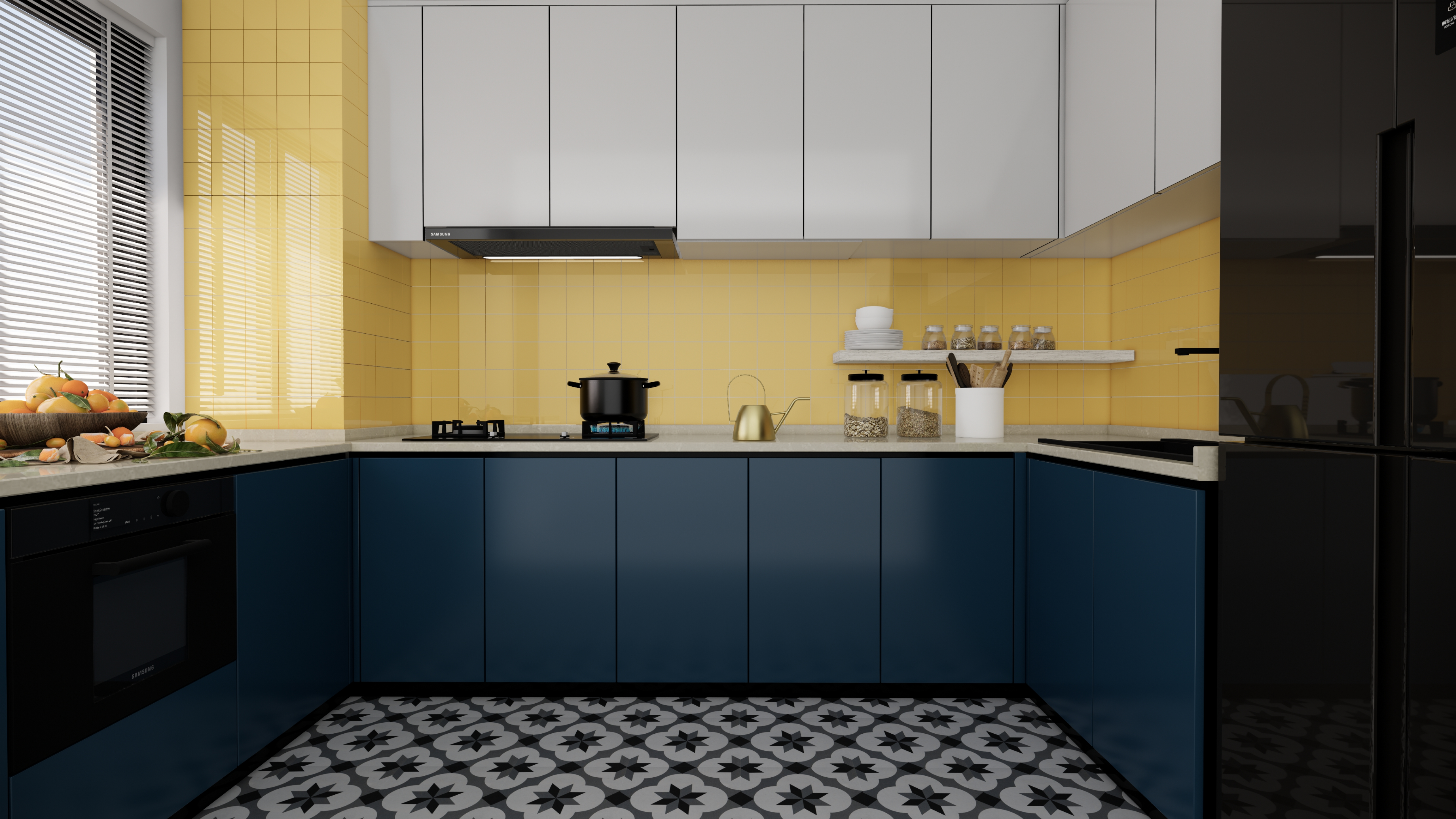 Moroccan Floor & Wall Tile TL 05449 Morissa Dove Gray 1 ft x 1 ft Ceramic Matte Finish - 7.5 mm | Suitable for Bathroom, Kitchen, Balcony | Please Expect a Slight Variation of Pattern