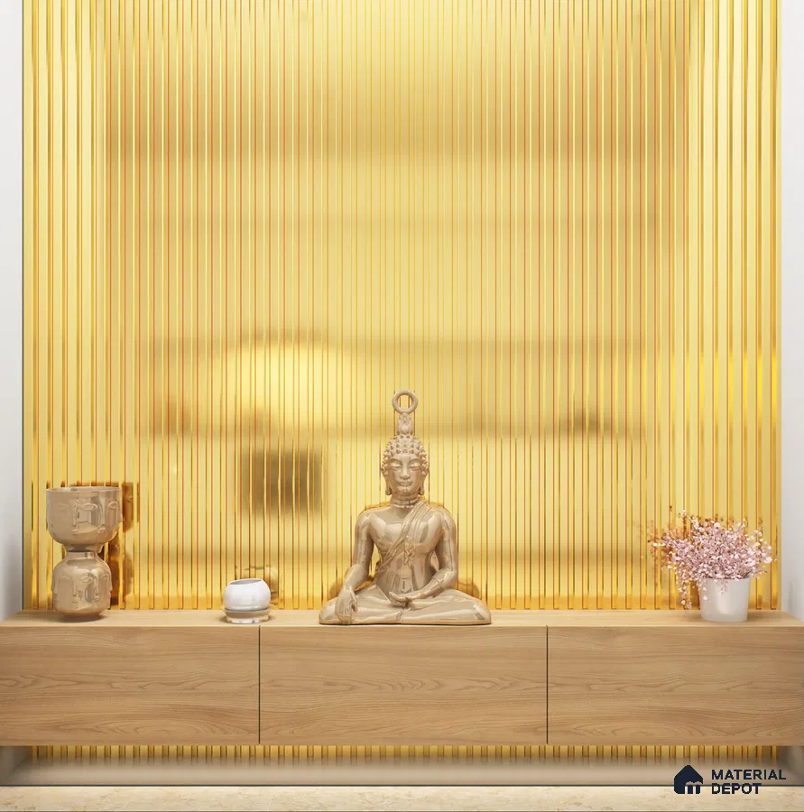 Vibrant Yellow Louver Wall | Material Depot