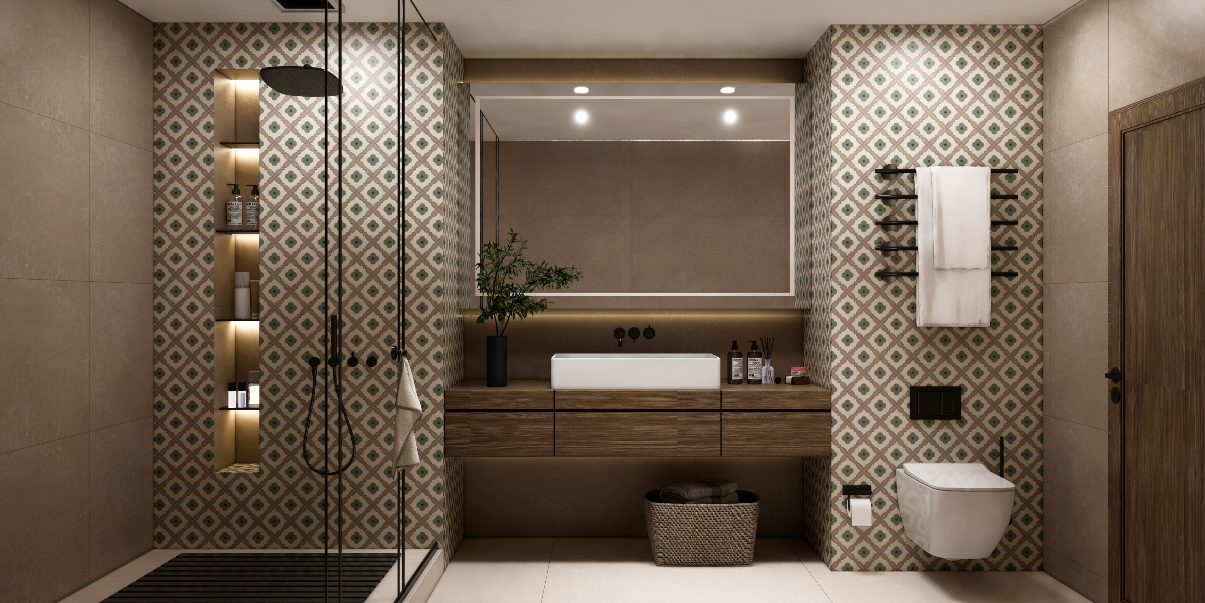 Cement Floor & Wall Tile TL 05516 Prestige Regal Almond 2 ft x 4 ft Vitrified Matte Finish - 9 mm | 3 Random Design | Suitable for Living Room, Bedroom, Bathroom