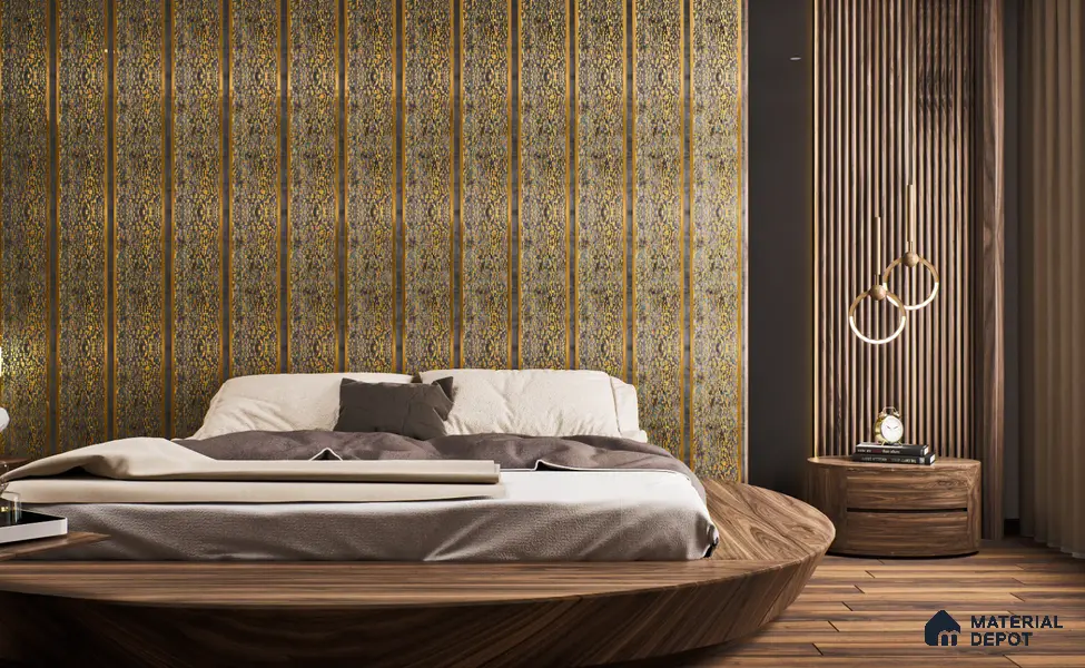 Multi Colour Patterned Look Charcoal Decorative Wall Panel VX3011 8 ft x 8.2 inch - 3 mm | Suitable for Feature Wall, TV Unit & Living Room | Width is Subjected to 5% Variation
